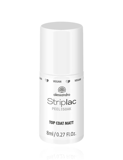 alessandro Striplac Peel or Soak Top Coat Matt *VEGAN*