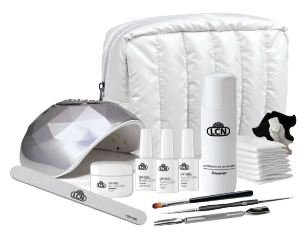 LCN UV-Gel Basic Starter Set mit Zubehör und Lichtgerät, 92929