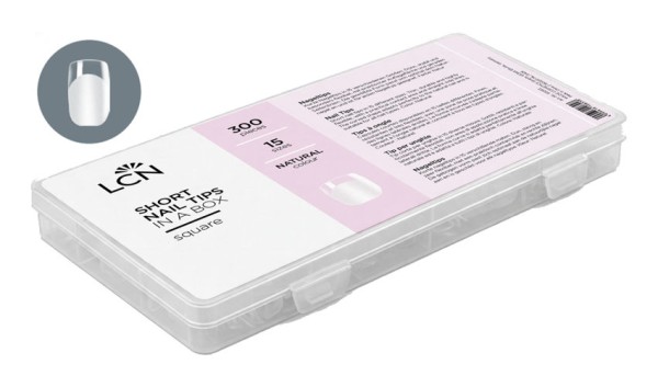 LCN Short Nail Tips, square, 93083