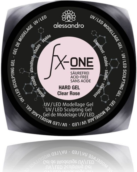 alessandro FX-ONE Hard Gel Aufbaugel, Stable, Clear Rose, 02-444