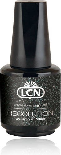 LCN Recolution Soak Off Black Silver Stars